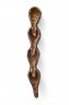 Seed-Spine - Copper, Feathers, Leather, Epoxy Resin; 10W x 61H x 8D cm